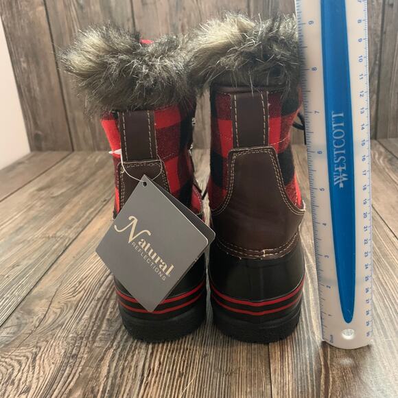 NWT Natural Reflections Lumber Jill Buffalo Plaid Winter Boots Size 7 - Picture 5 of 9